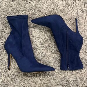 Aldo Navy Pointed-Toe Stiletto Ankle Boots